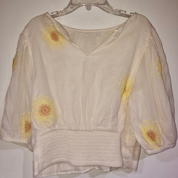 Free People Tops - Free People Cropped Peasant Blouse